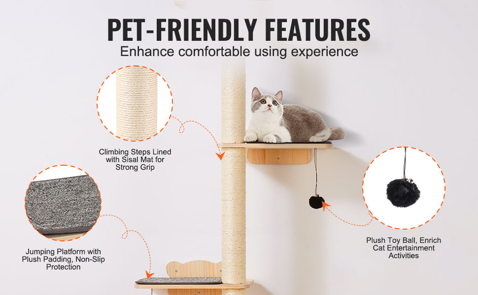 Klösträd för vägg - 183,5 cm