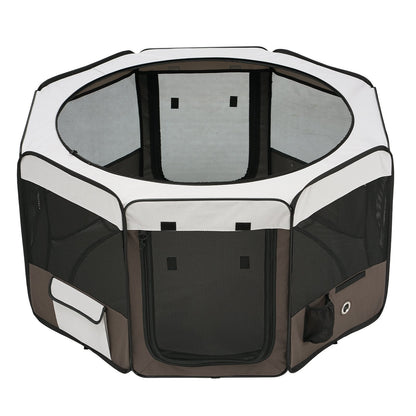 Hopfällbar lekhage för husdjur