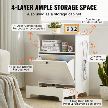 Foderstation för husdjur, hylla